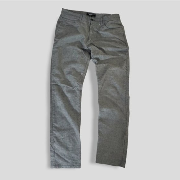 Mens Heather Grey Cotton Trouser Dress Pants- Size 30 Waist - Picture 1 of 8